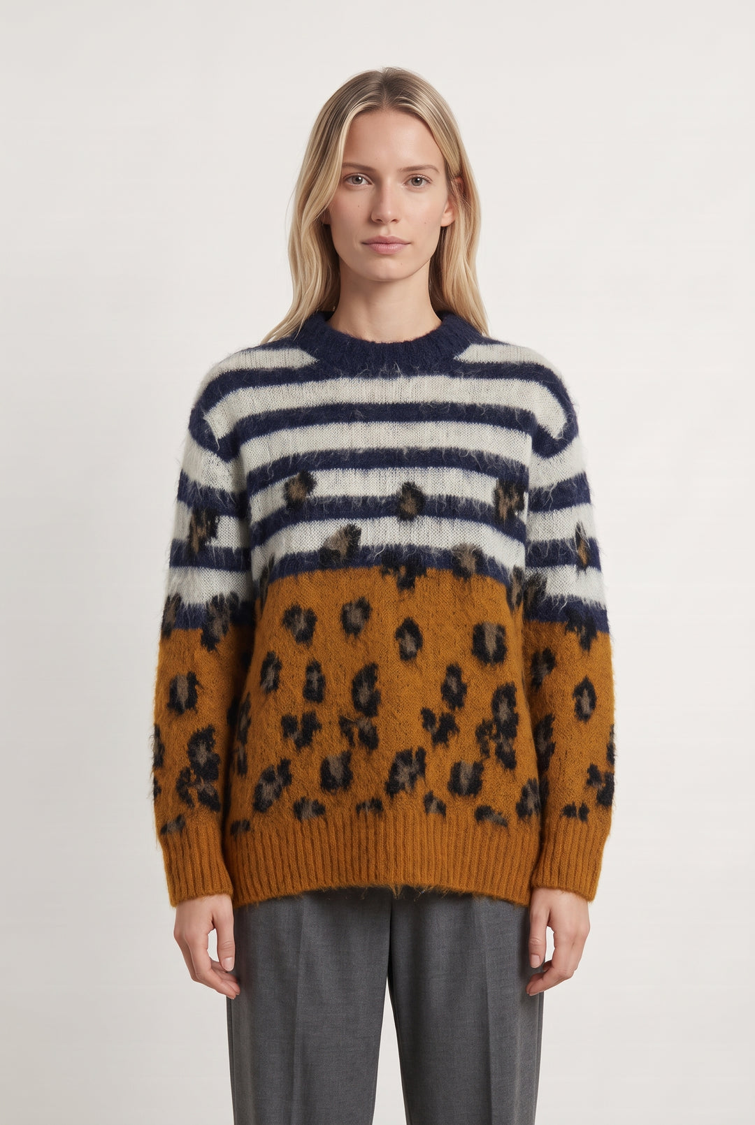 Pull Marron et Bleu - Taille S/36 de la marque Sandro | PARAD99970 - Vendu par Paradigme - Image 1