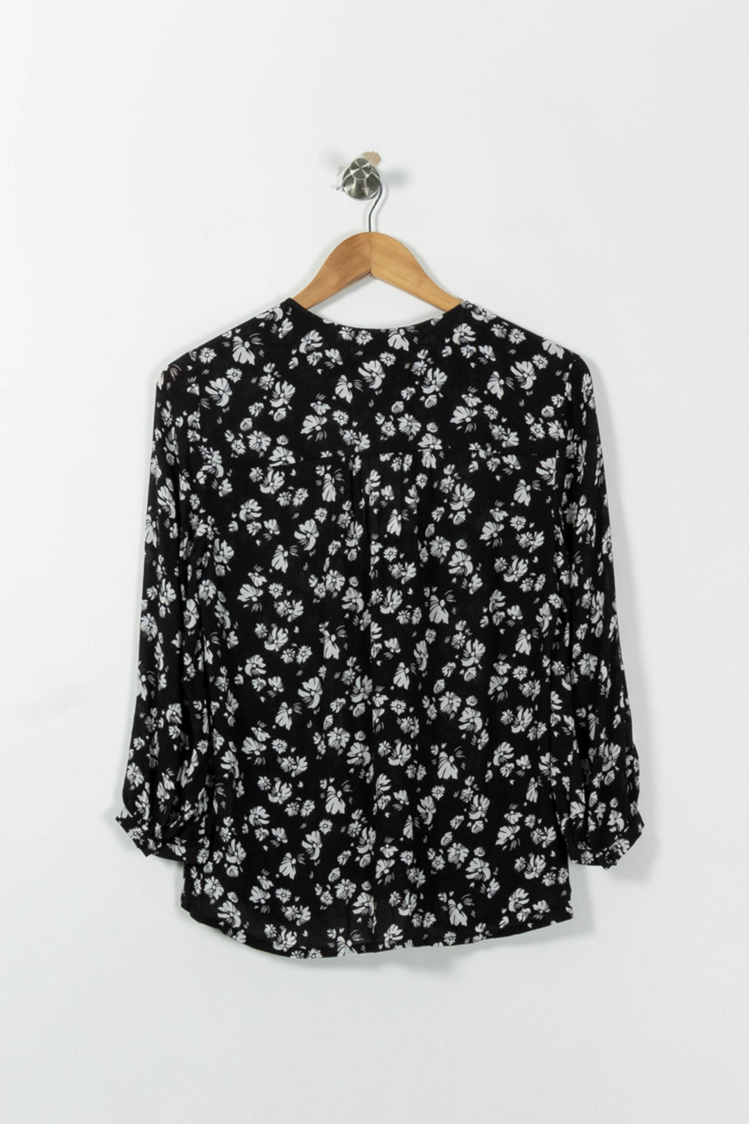 Blouse Fleurie Noire et Blanche - Taille S/36 de la marque Ekyog | PARADR0001 - Vendu par Paradigme - Image 4
