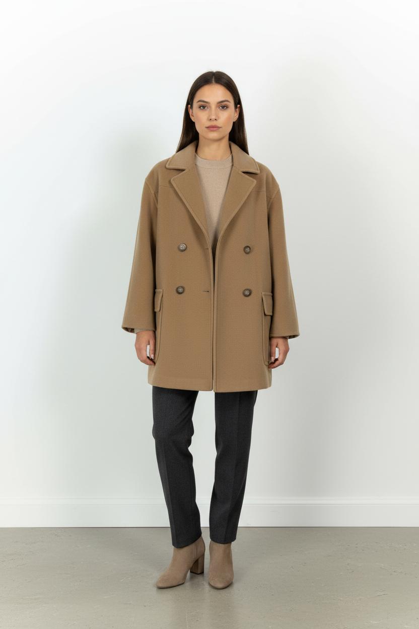 Caban Marron - Taille S/36 de la marque Weekend Max Mara | PL415 - Vendu par Paradigme - Image 1