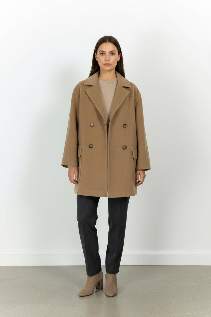Caban Marron - Taille S/36 de la marque Weekend Max Mara | PL415 - Vendu par Paradigme - Image 1