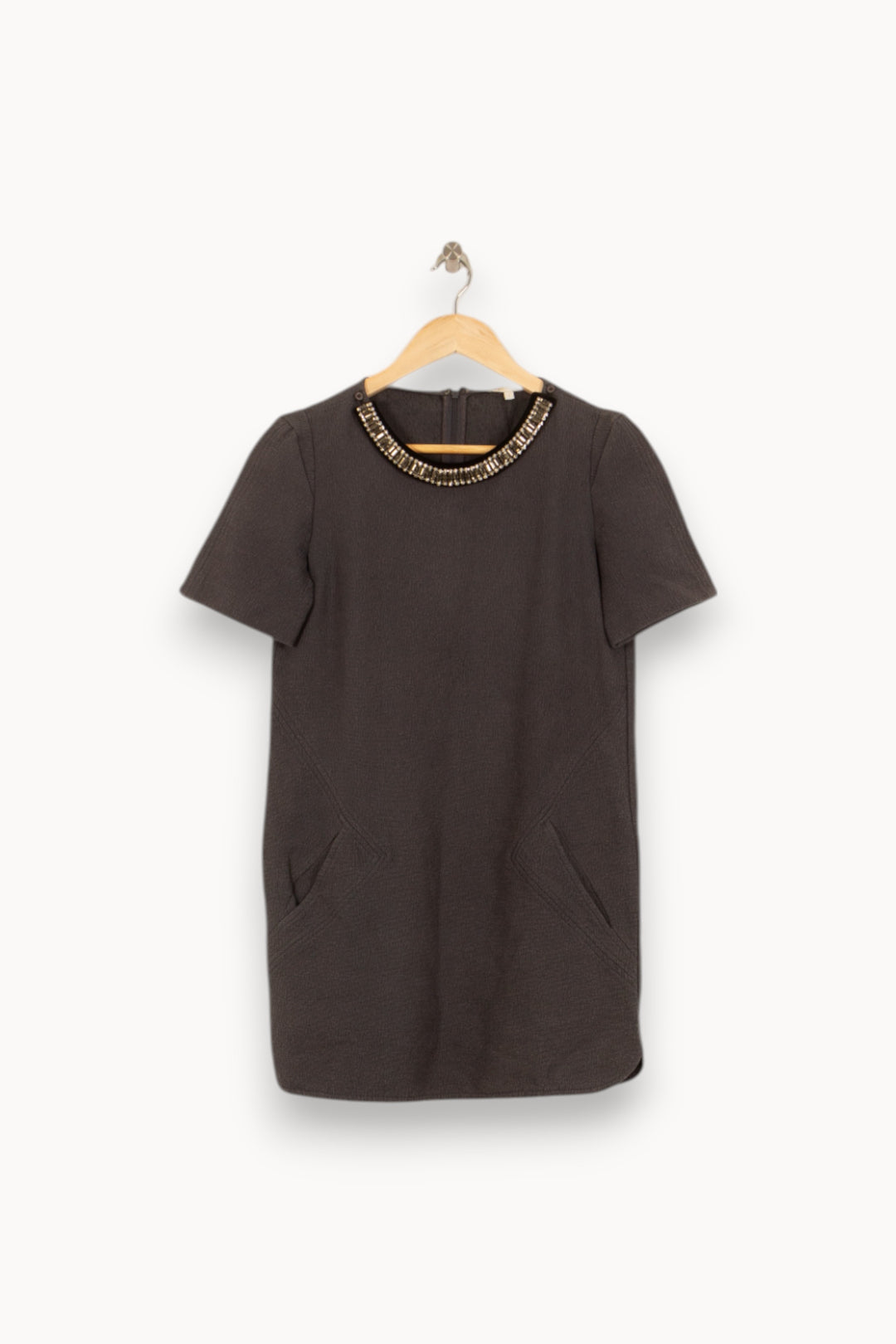 Robe Courte Grise - Taille S/36 de la marque Maje | PLY0161 - Vendu par Paradigme - Image 2