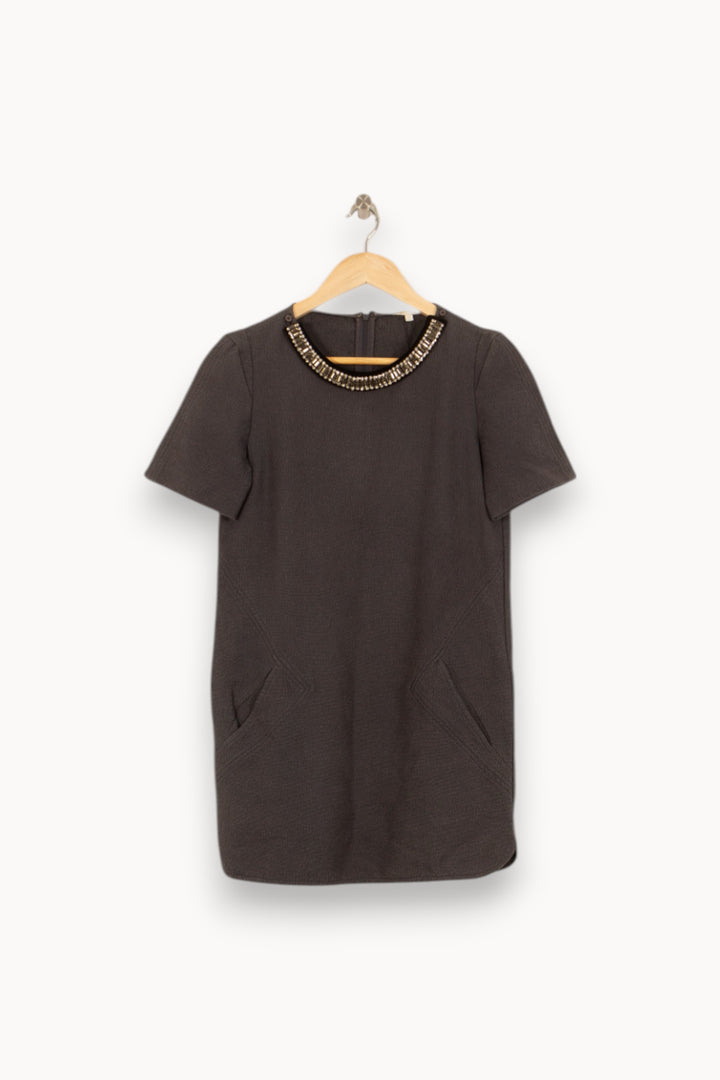 Robe Courte Grise - Taille S/36 de la marque Maje | PLY0161 - Vendu par Paradigme - Image 2
