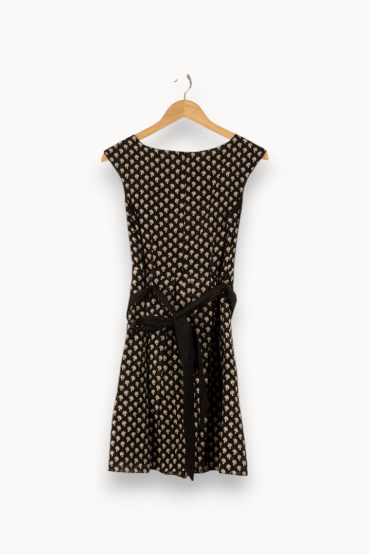 Robe Patineuse Noire et Beige - Taille S/36 de la marque Caroll | PLY0243 - Vendu par Paradigme - Image 4