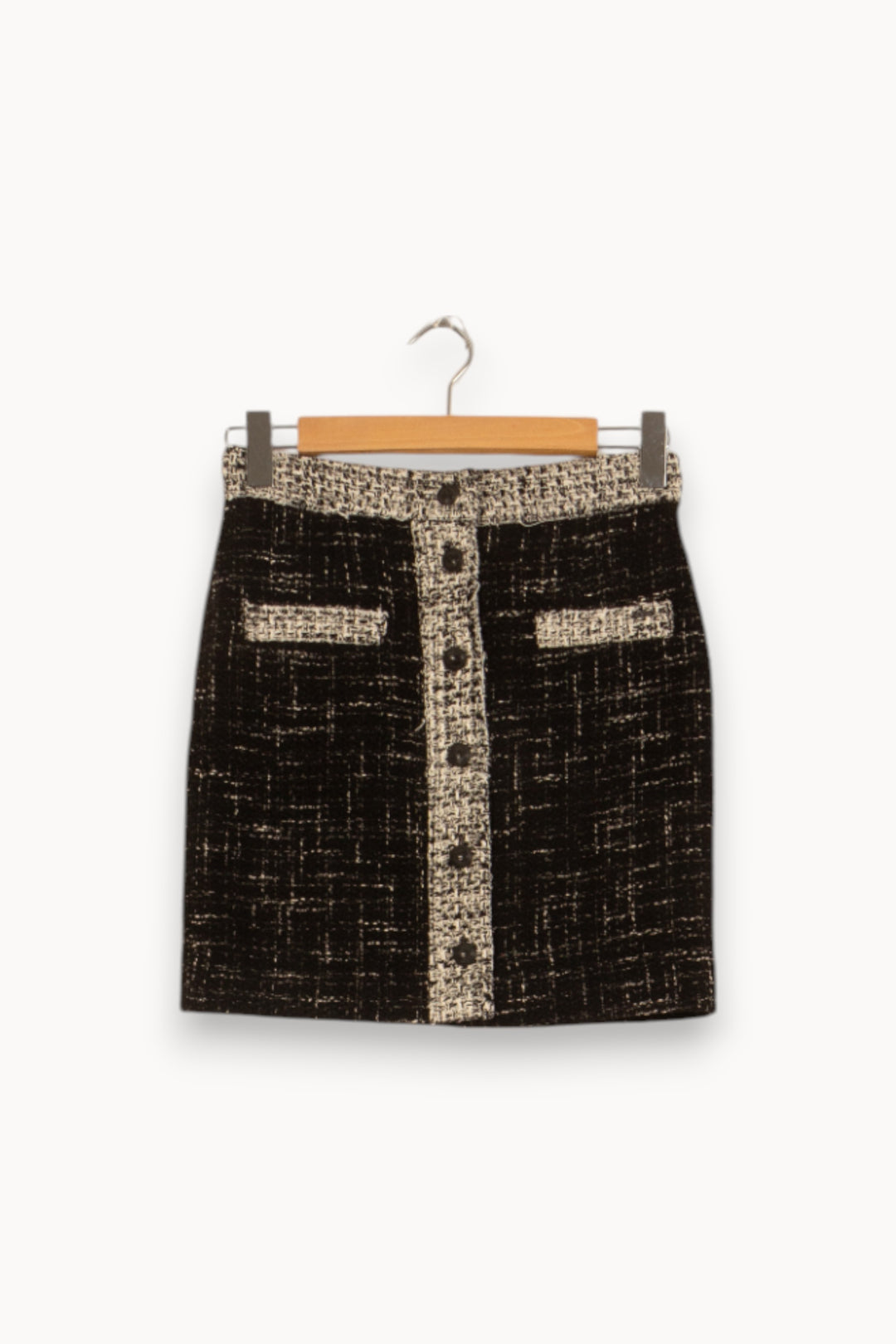 Jupe Courte Noire et Blanche - Taille S/36 de la marque IKKS | PLY0255 - Vendu par Paradigme - Image 2