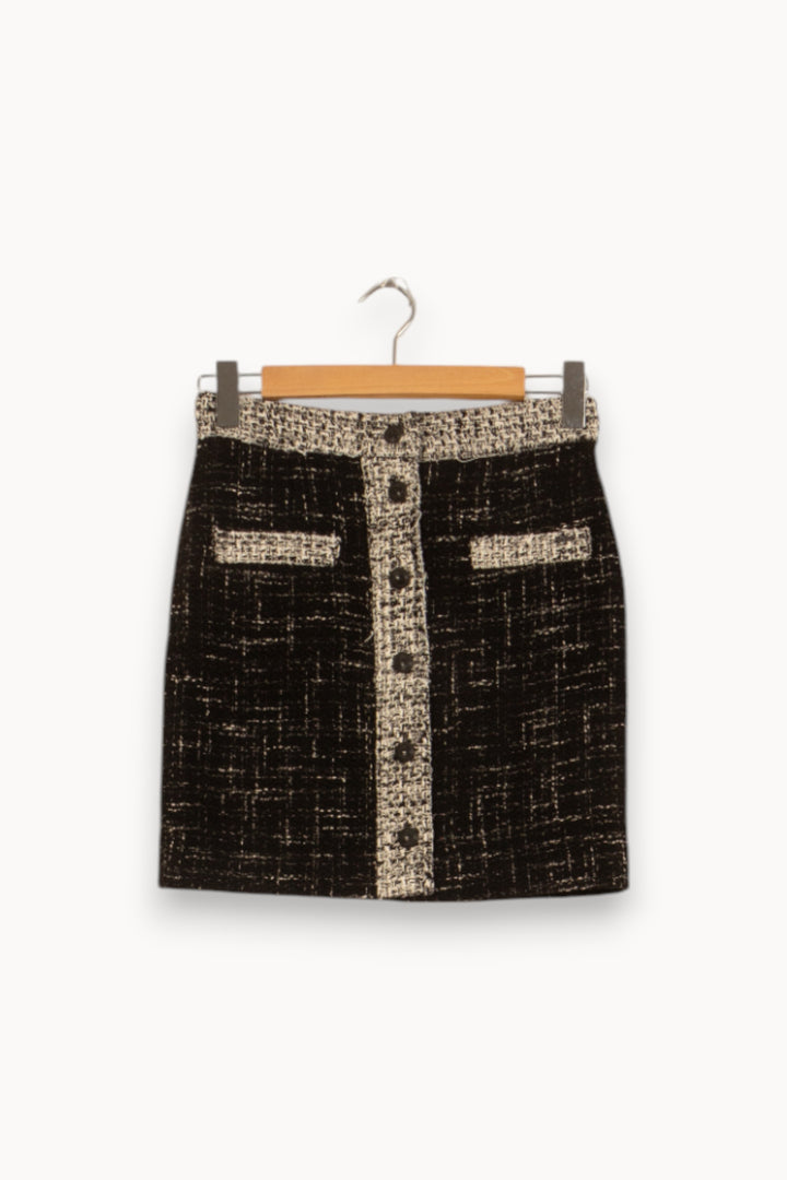 Jupe Courte Noire et Blanche - Taille S/36 de la marque IKKS | PLY0255 - Vendu par Paradigme - Image 2