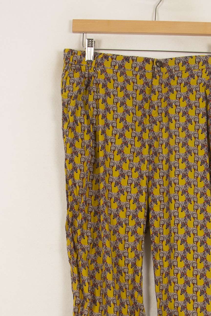 Pantalon Jaune et Violet - Taille L/40 de la marque Chloé Stora | PLY0258 - Vendu par Paradigme - Image 3