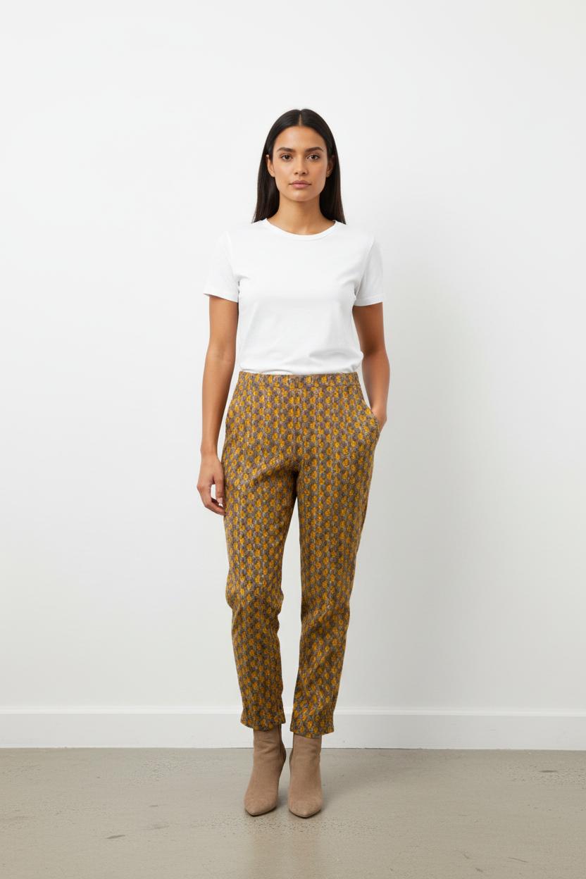 Pantalon Jaune et Violet - Taille L/40