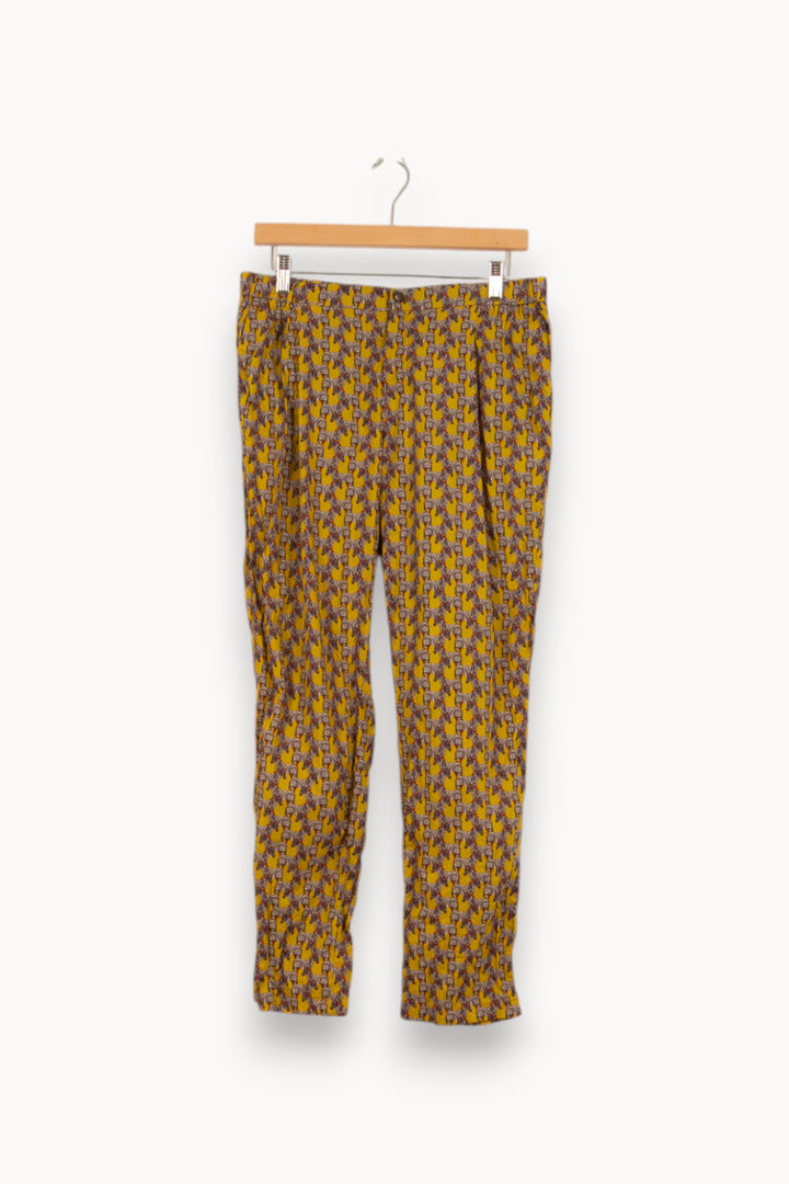 Pantalon Jaune et Violet - Taille L/40 de la marque Chloé Stora | PLY0258 - Vendu par Paradigme - Image 2