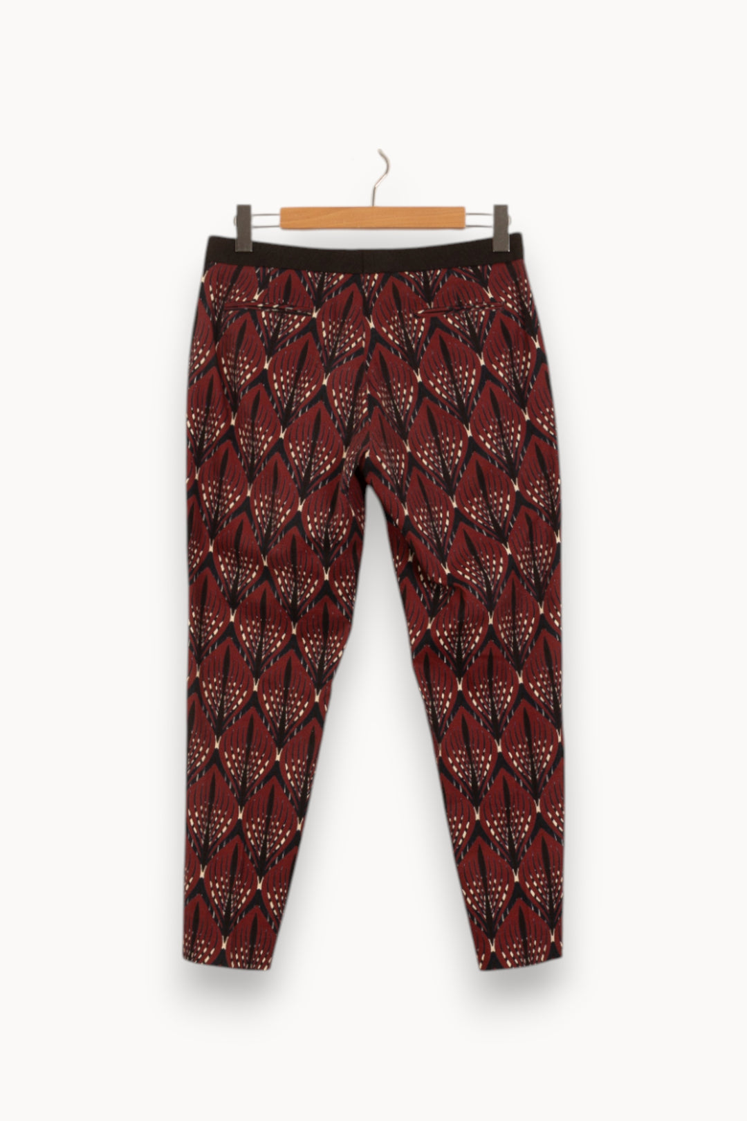 Pantalon Imprimé Bordeaux et Noir - Taille L/40 de la marque Chloé Stora | PLY0261 - Vendu par Paradigme - Image 4