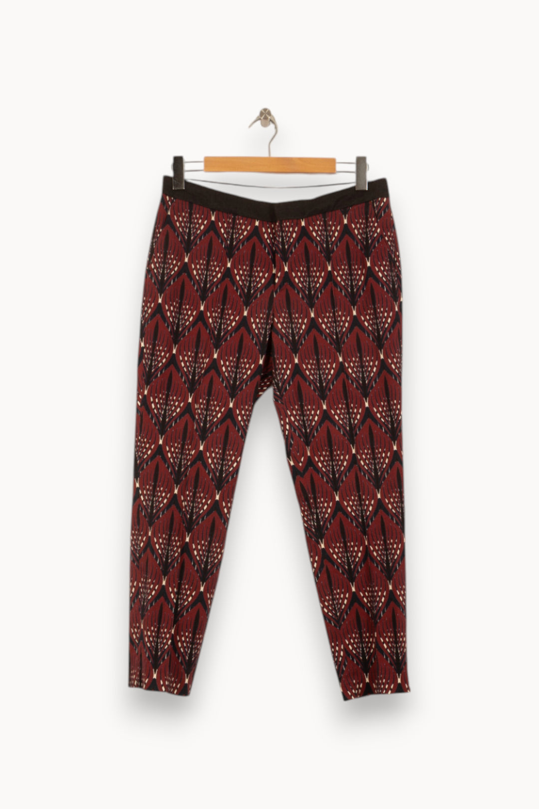 Pantalon Imprimé Bordeaux et Noir - Taille L/40 de la marque Chloé Stora | PLY0261 - Vendu par Paradigme - Image 2