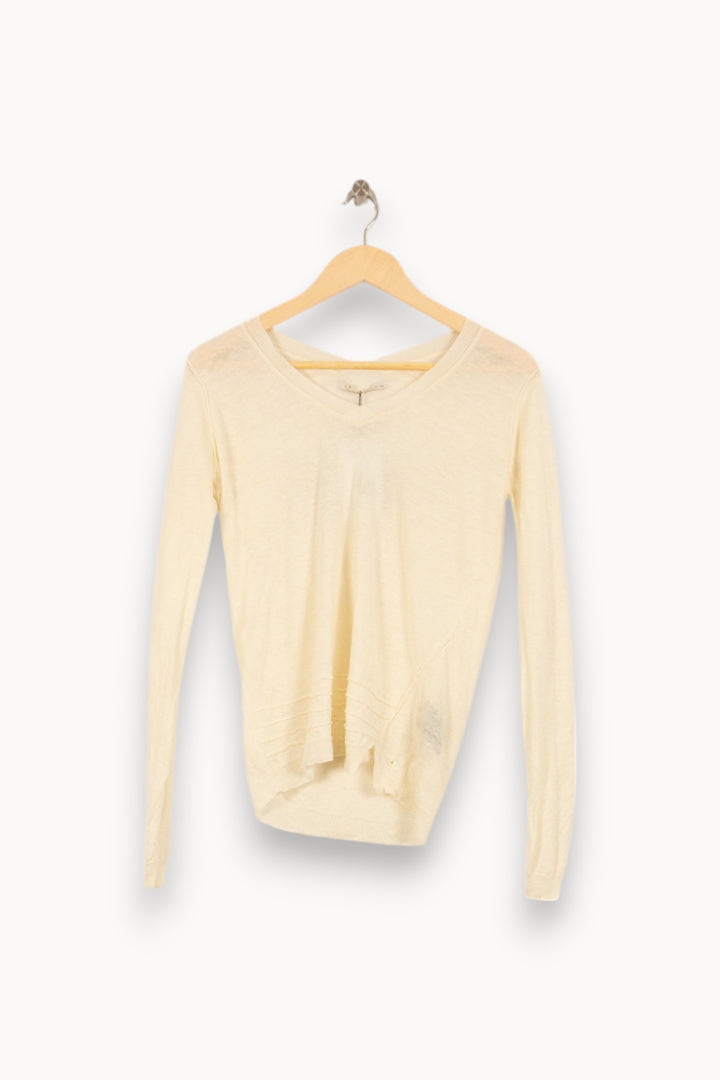 Pull Blanc - Taille S/36 de la marque IKKS | PLY0265 - Vendu par Paradigme - Image 2