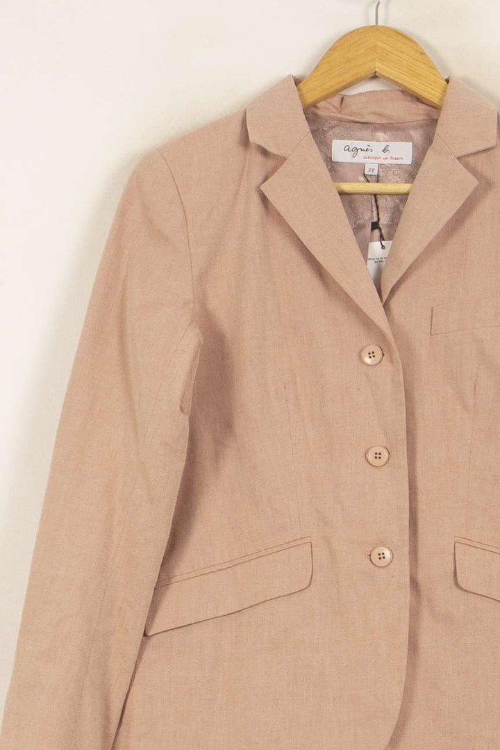 Blazer Rose - Taille M/38 de la marque Agnès b. | PLY0268 - Vendu par Paradigme - Image 3