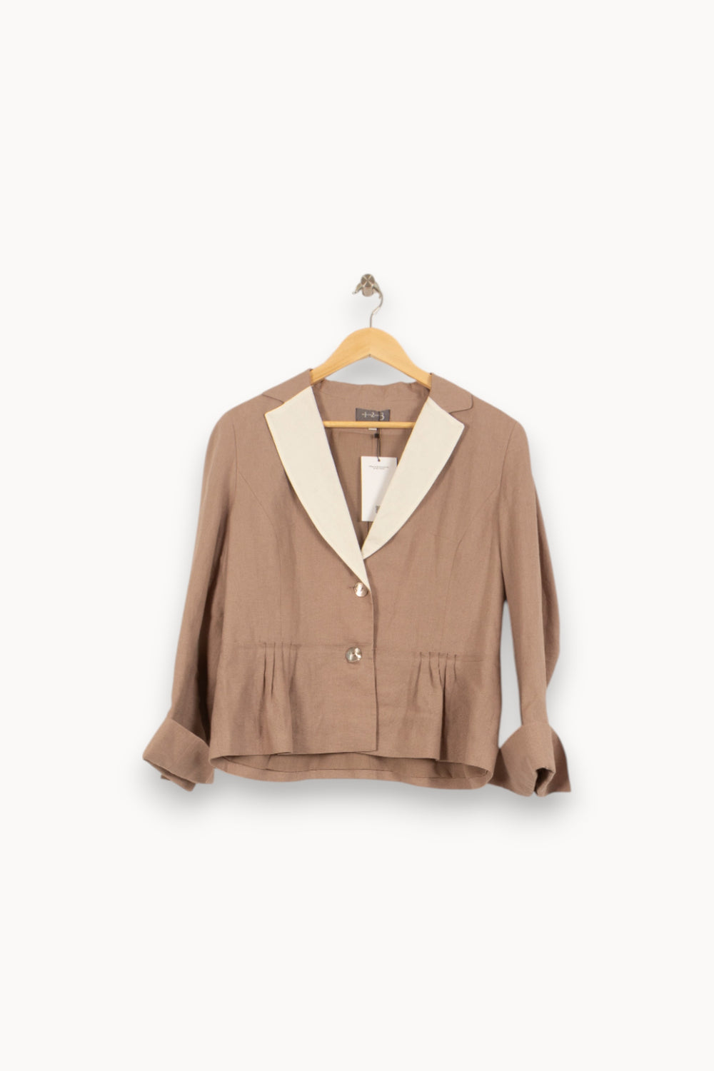 Veste Courte Beige et Écrue - Taille XXL/44 de la marque Maison 123 | PLY0303 - Vendu par Paradigme - Image 2