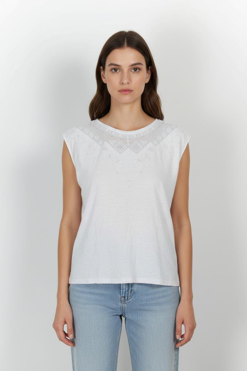 Top Blanc - Taille XS/34 de la marque Caroll | PLY0318 - Vendu par Paradigme - Image 1