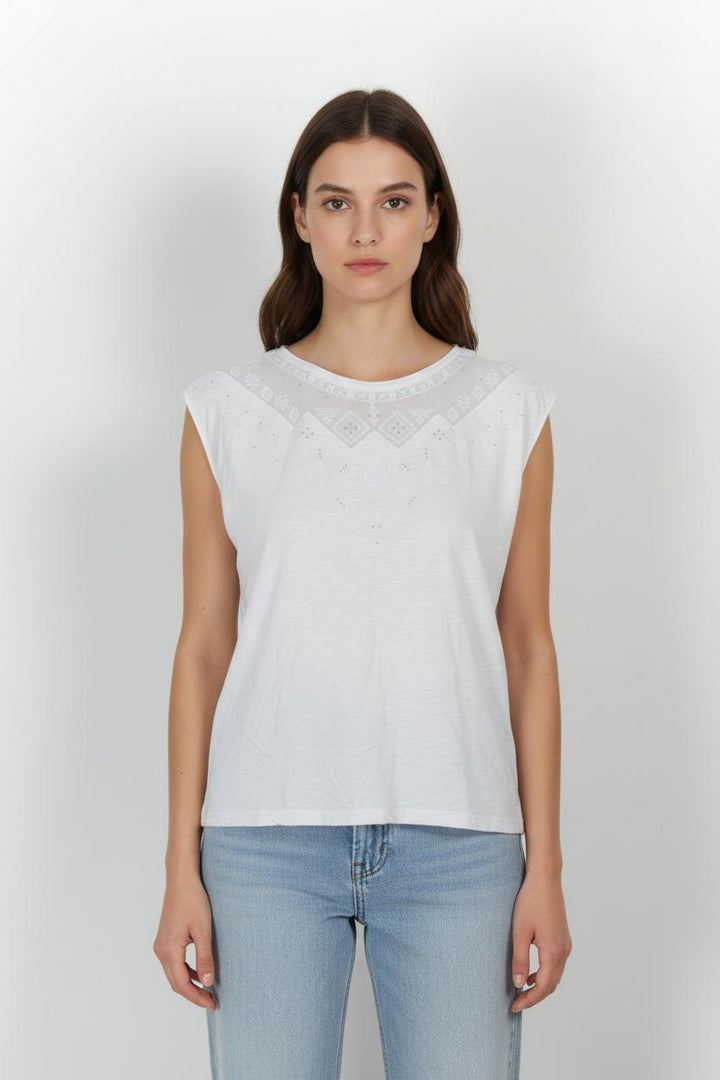 Top Blanc - Taille XS/34 de la marque Caroll | PLY0318 - Vendu par Paradigme - Image 1