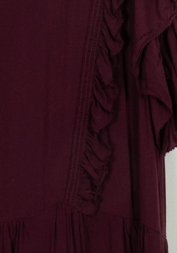 Robe Volantée Bordeaux - Taille M/38 de la marque Zadig&Voltaire | PLY0497 - Vendu par Paradigme - Image 3