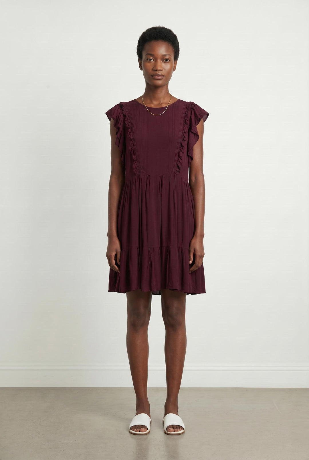 Robe Volantée Bordeaux - Taille M/38 de la marque Zadig&Voltaire | PLY0497 - Vendu par Paradigme - Image 1