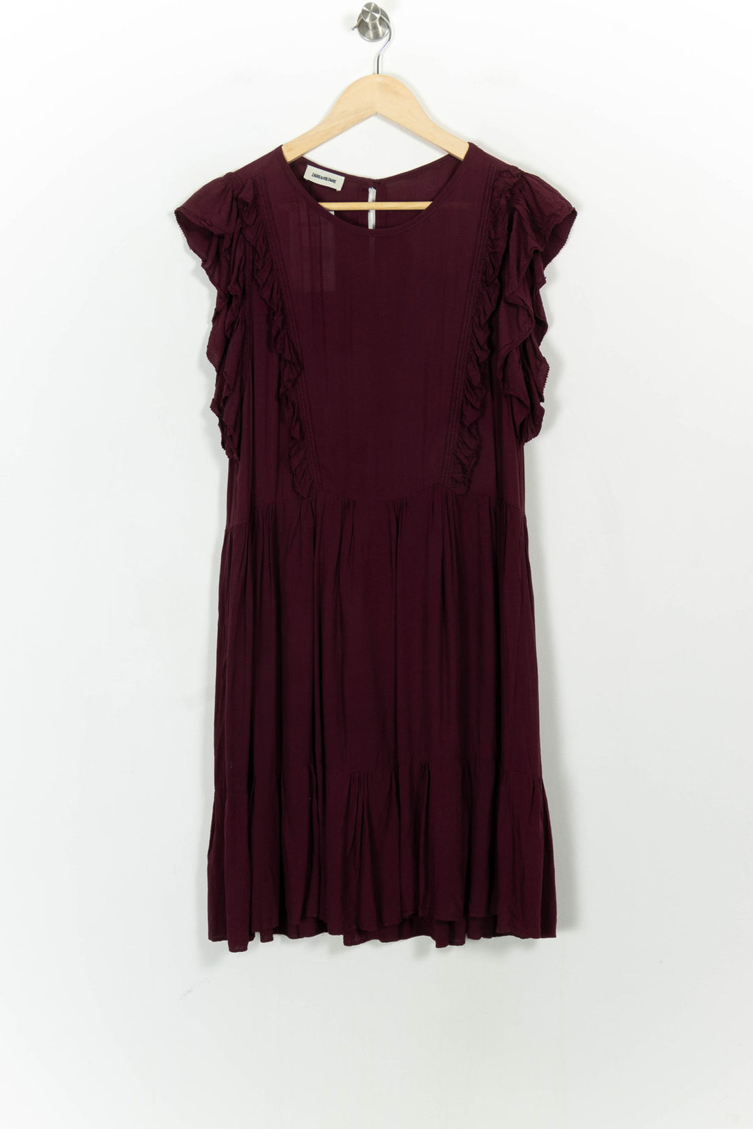 Robe Volantée Bordeaux - Taille M/38 de la marque Zadig&Voltaire | PLY0497 - Vendu par Paradigme - Image 2
