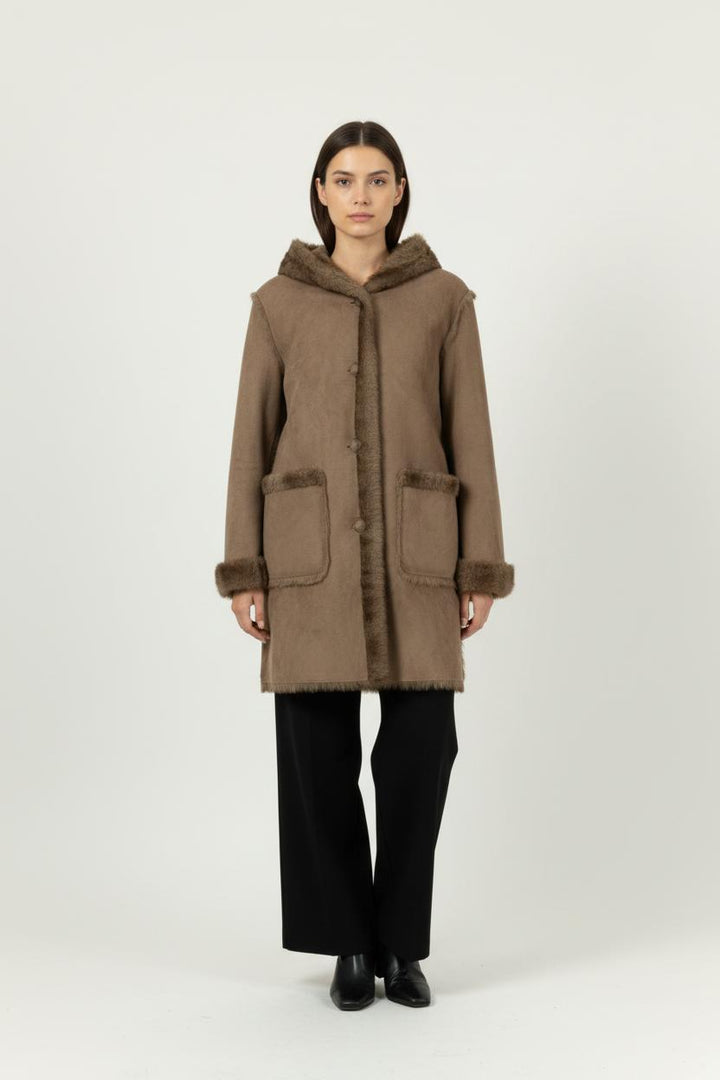 Manteau Marron - Taille L/40 de la marque Gerard Darel | PLY0555 - Vendu par Paradigme - Image 1