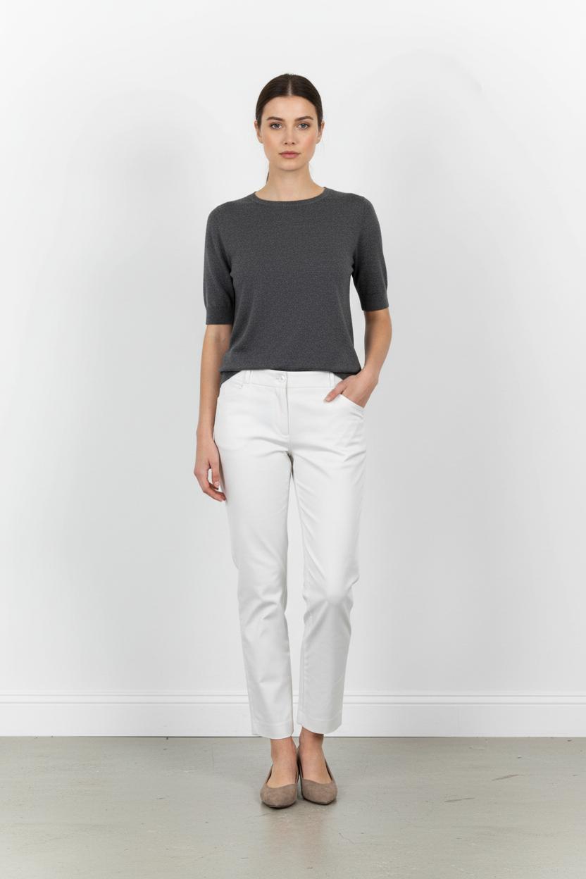 Pantalon Chino Blanc - Taille L/40 de la marque Maison 123 | PLY0579 - Vendu par Paradigme - Image 1