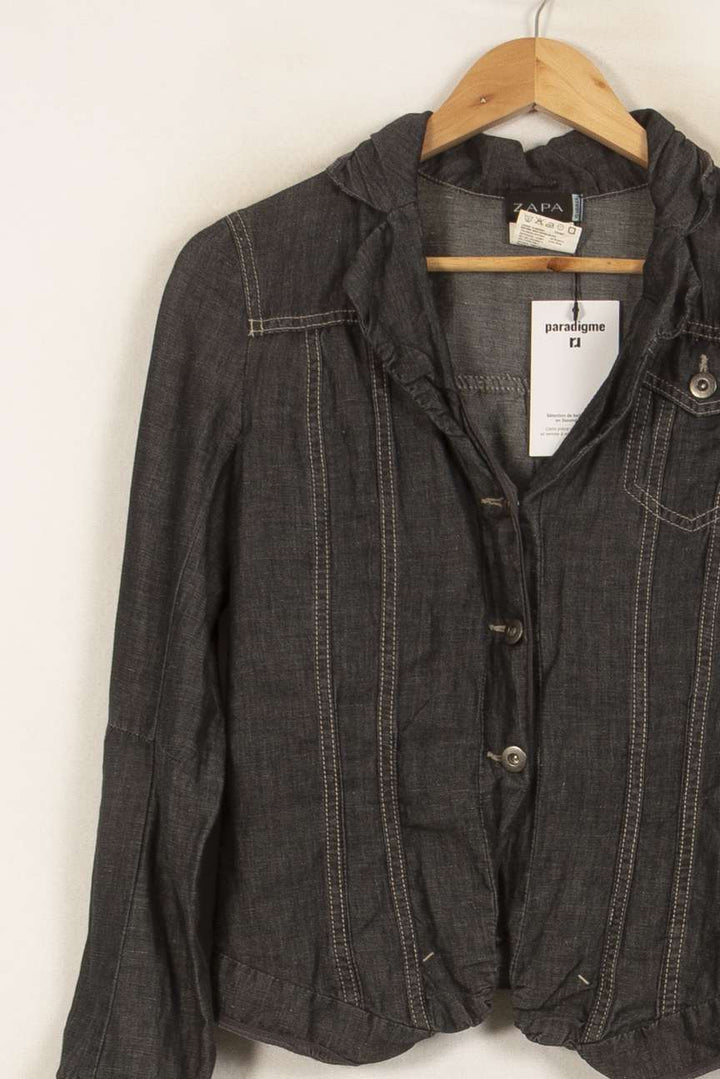 Veste Noire - Taille S/36 de la marque ZAPA | PLY0588 - Vendu par Paradigme - Image 3