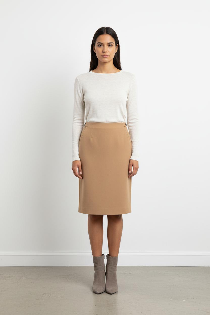 Jupe Crayon Beige - Taille M/38
