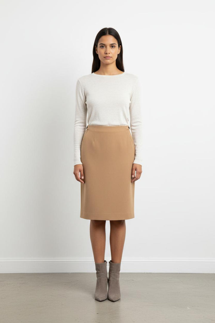 Jupe Crayon Beige - Taille M/38