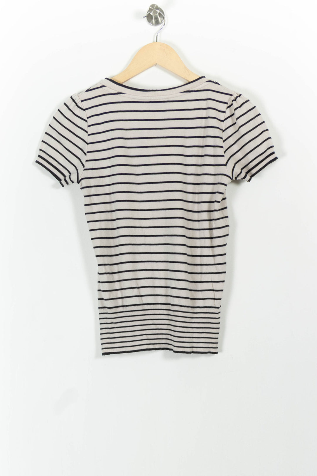 Tee-shirt rayé beige et noir - Taille L/40 de la marque Caroll | PLY0598 - Vendu par Paradigme - Image 4