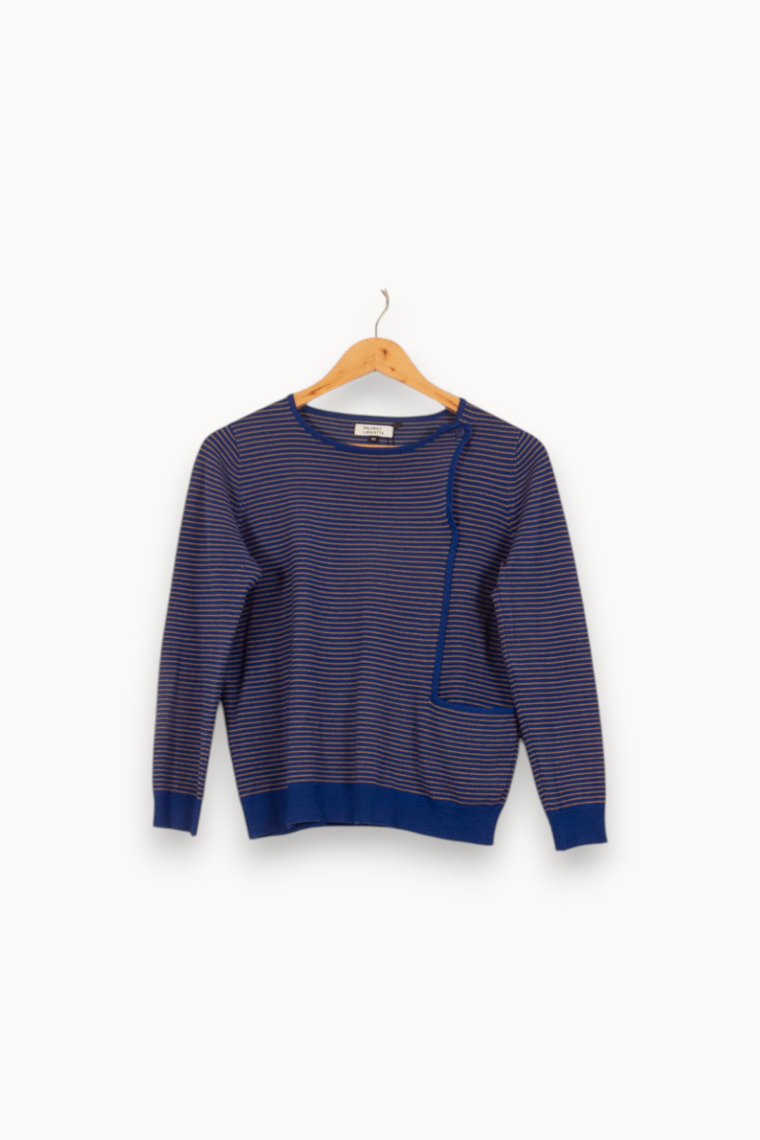 Pull Bleu et Noir - Taille XS/34 de la marque Galeries Lafayette | PLY0599 - Vendu par Paradigme - Image 2