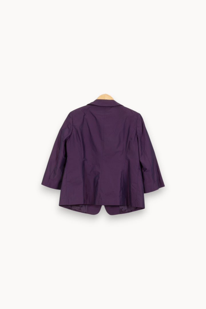 Blazer Violet - Taille XS/34 de la marque Marina Rinaldi | PLY0601 - Vendu par Paradigme - Image 4