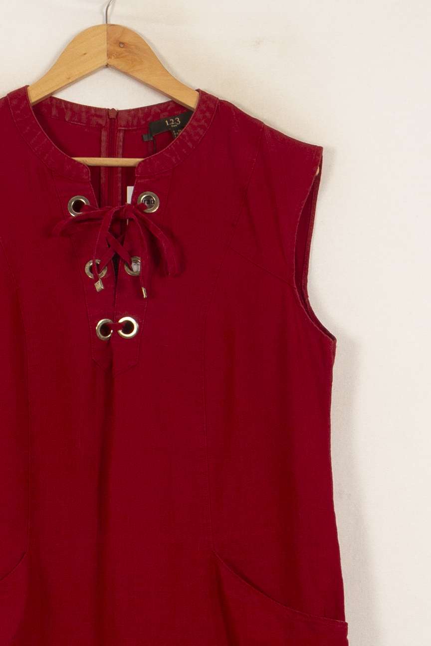 Robe Sans Manches Rouge - Taille L/40 de la marque Maison 123 | PLY0603 - Vendu par Paradigme - Image 3