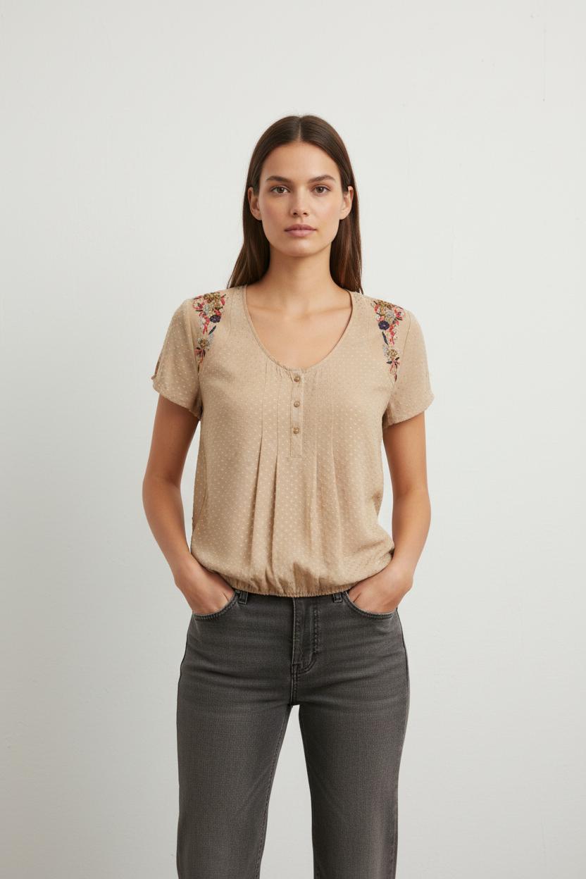 Blouse Beige - Taille S/36
