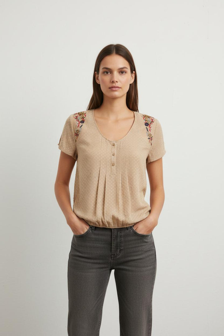 Blouse Beige - Taille S/36