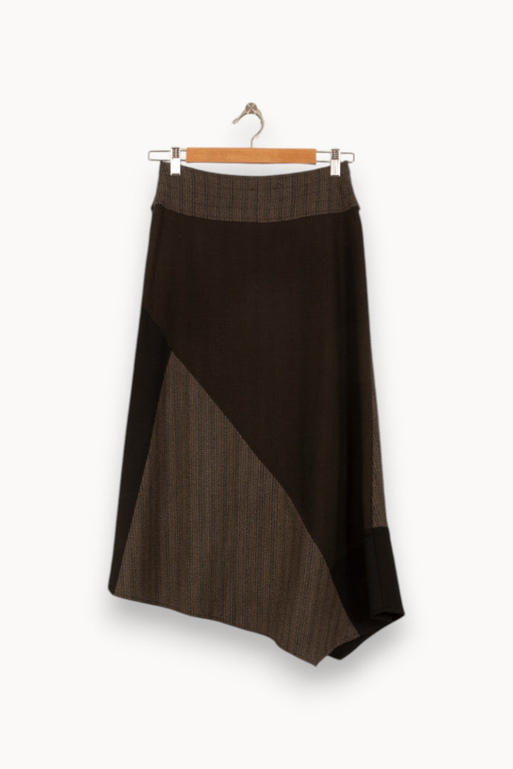 Jupe Asymétrique Grise et Noire - Taille S/36 de la marque Maison 123 | PLY0609 - Vendu par Paradigme - Image 4