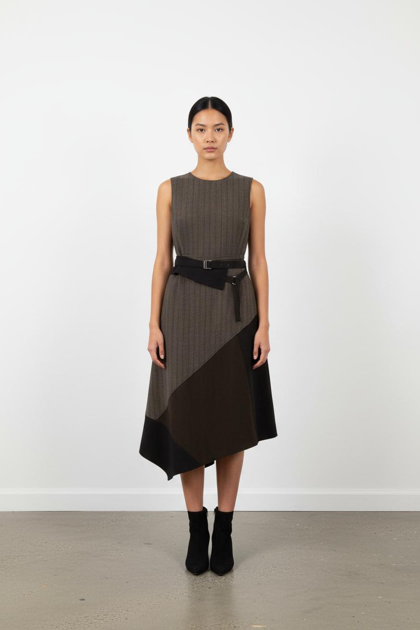 Jupe Asymétrique Grise et Noire - Taille S/36