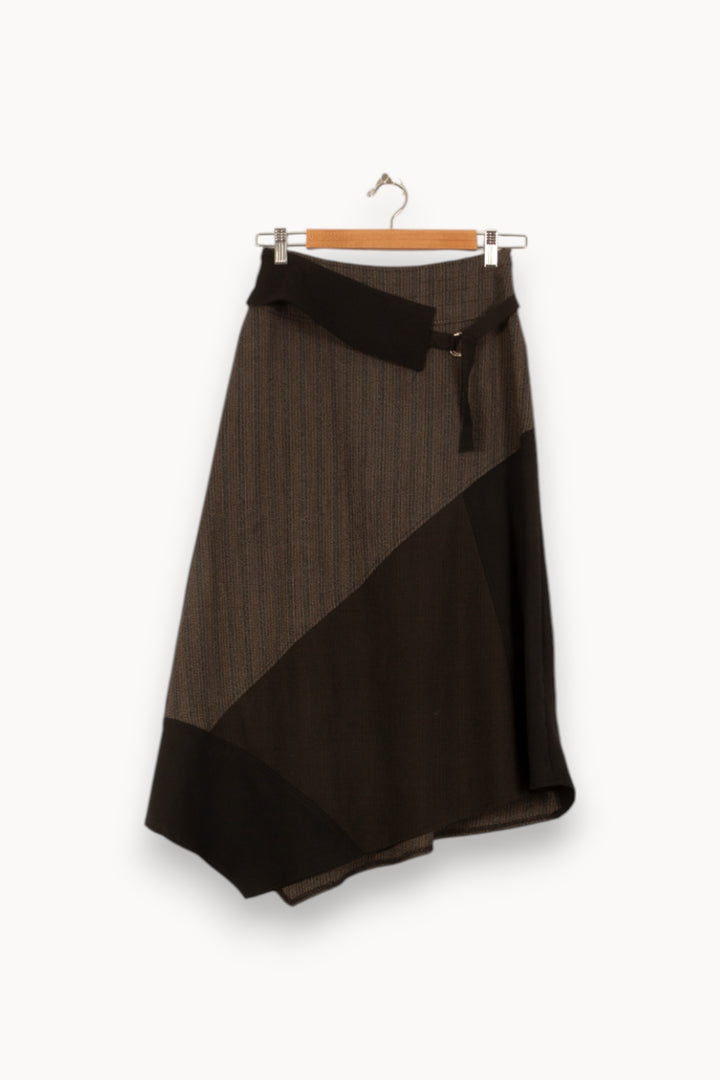 Jupe Asymétrique Grise et Noire - Taille S/36 de la marque Maison 123 | PLY0609 - Vendu par Paradigme - Image 2