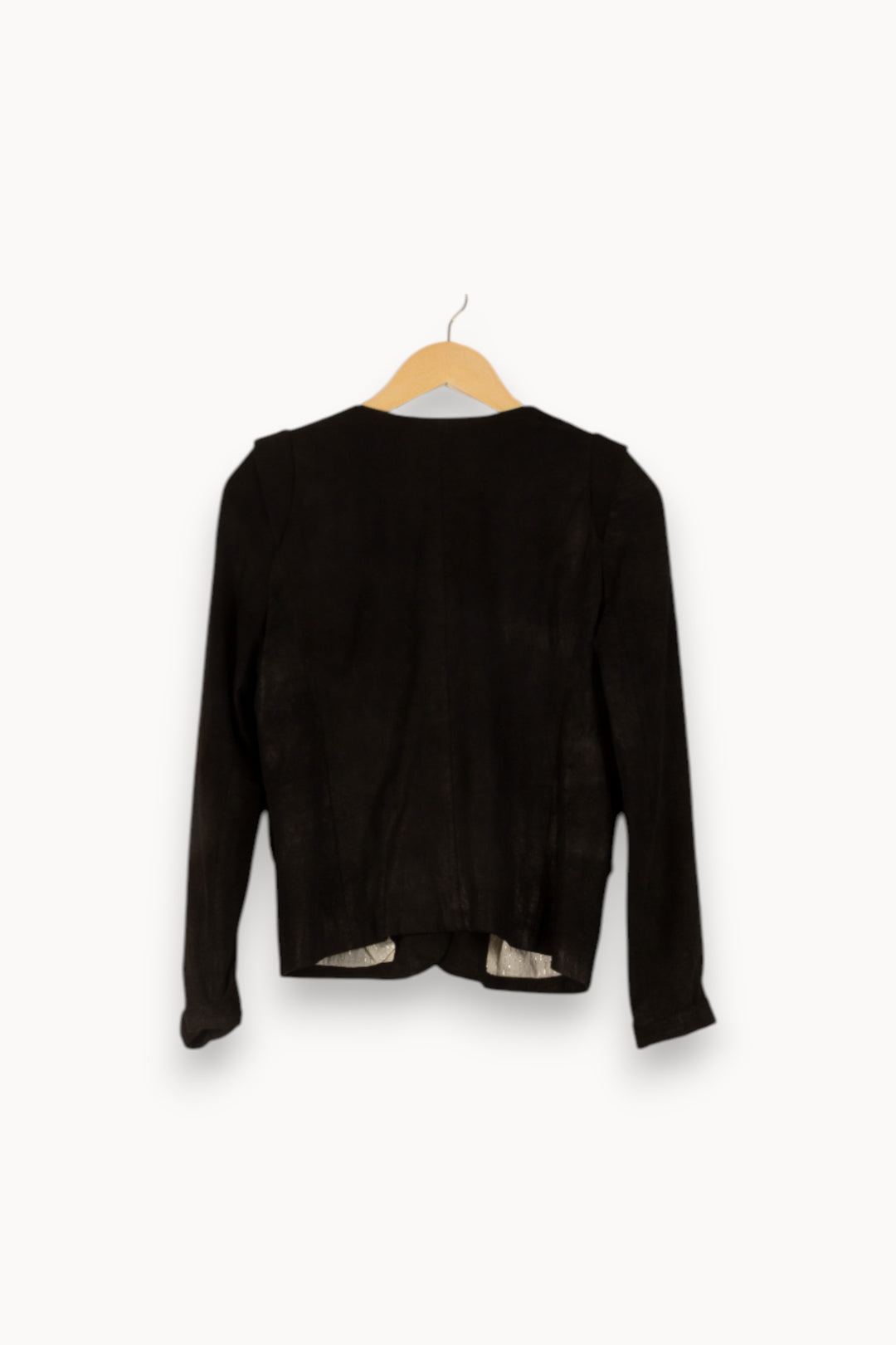 Blazer Noir - Taille M/38 de la marque Sandro | PLY0611 - Vendu par Paradigme - Image 4