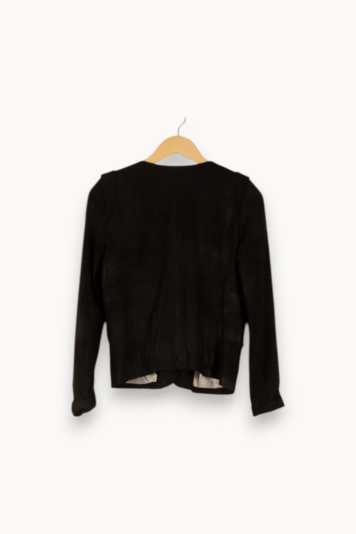 Blazer Noir - Taille M/38 de la marque Sandro | PLY0611 - Vendu par Paradigme - Image 4