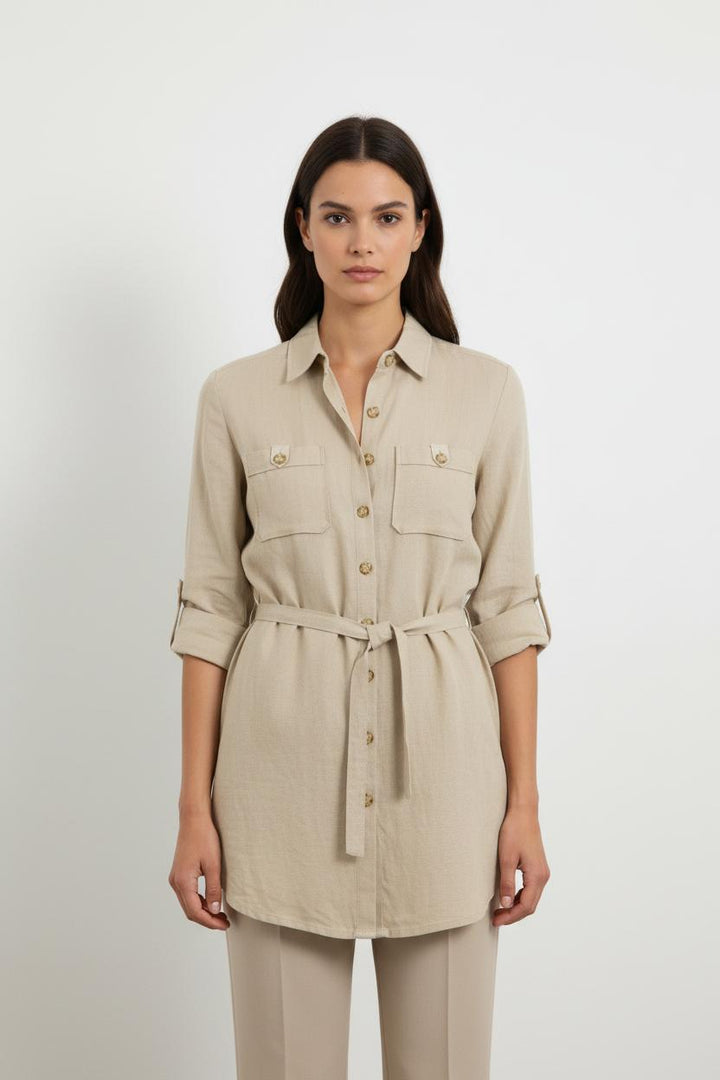 Robe Chemise Beige - Taille S/36
