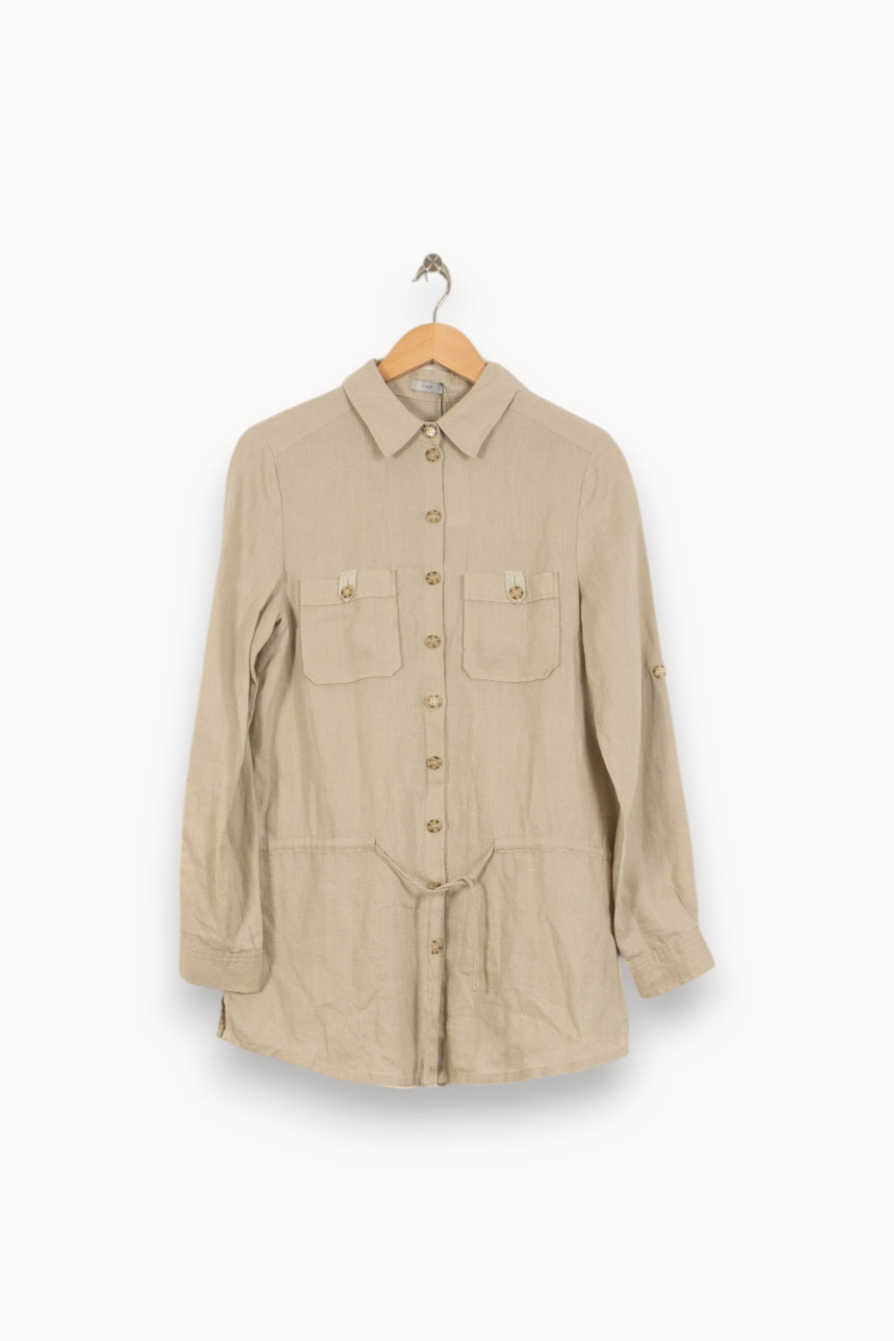 Robe Chemise Beige - Taille S/36 de la marque ZAPA | PLY0615 - Vendu par Paradigme - Image 2