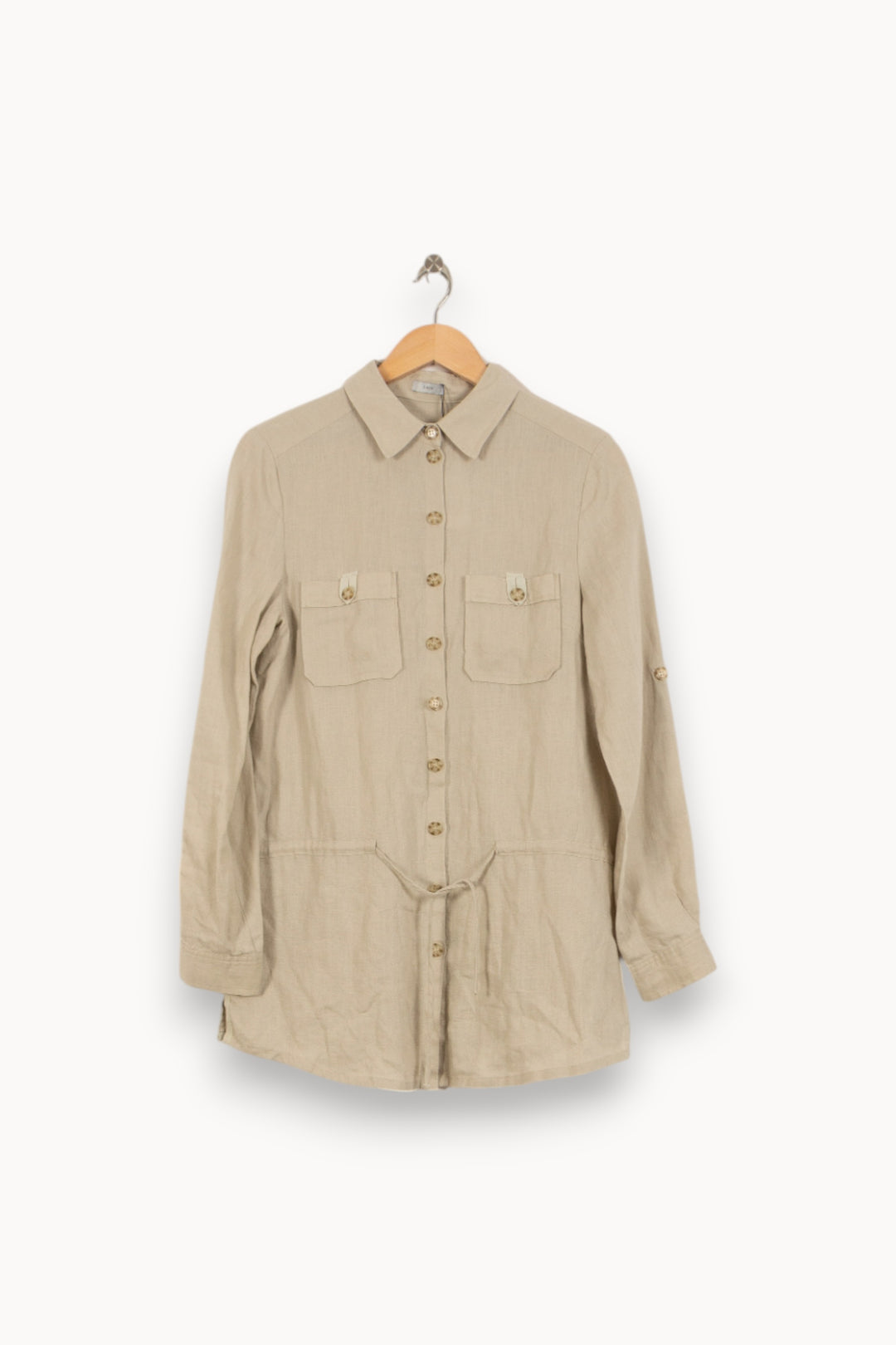 Robe Chemise Beige - Taille S/36 de la marque ZAPA | PLY0615 - Vendu par Paradigme - Image 2