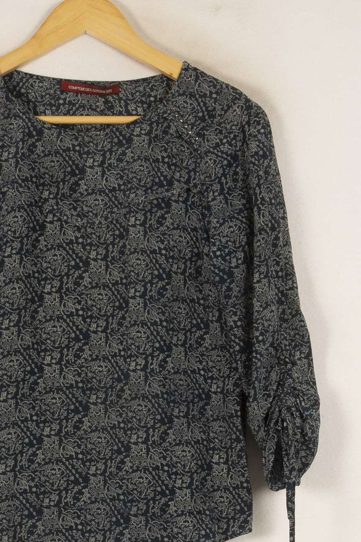 Blouse Bleue et Blanche - Taille XS/34 de la marque Comptoir des Cotonniers | PLY0619 - Vendu par Paradigme - Image 3