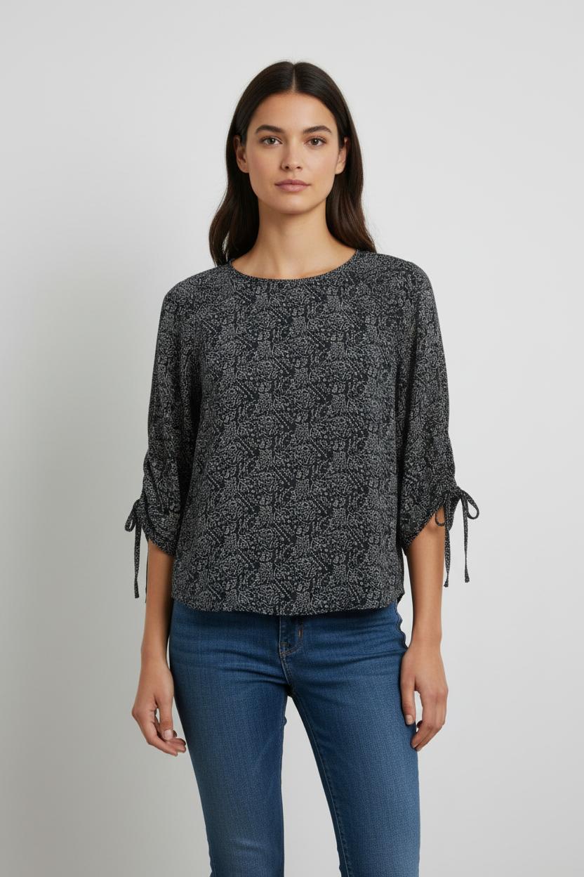 Blouse Bleue et Blanche - Taille XS/34