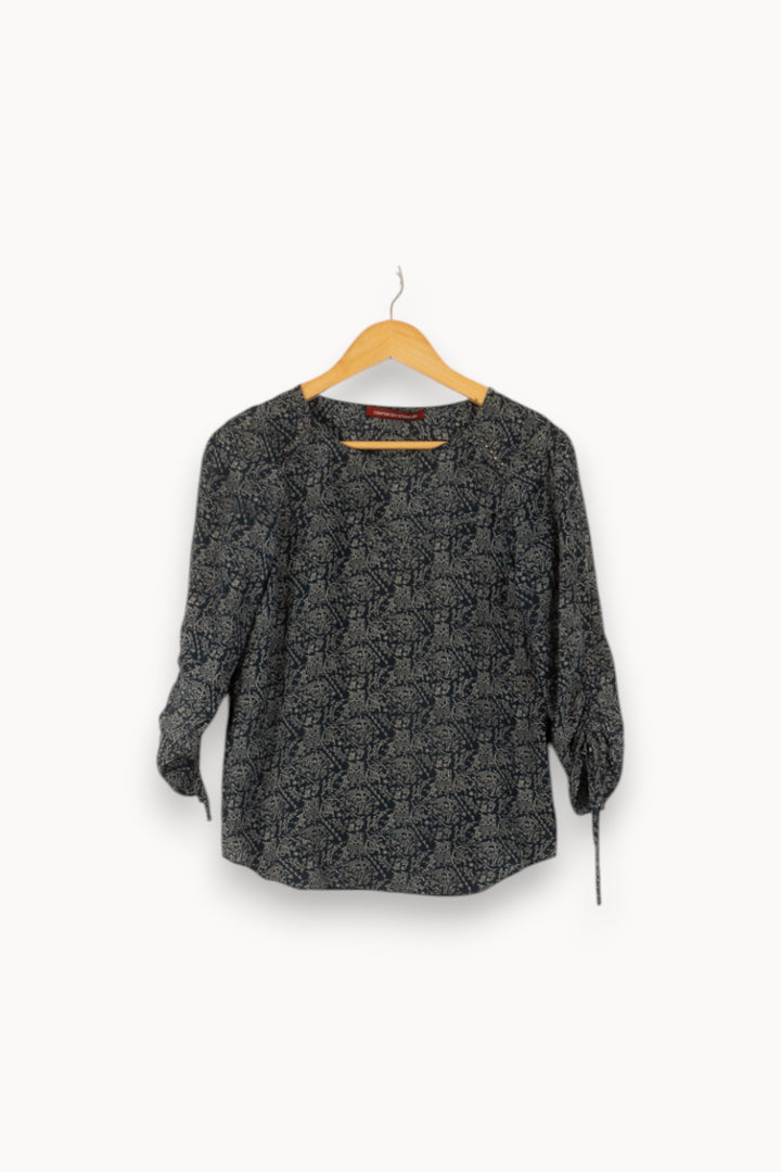 Blouse Bleue et Blanche - Taille XS/34 de la marque Comptoir des Cotonniers | PLY0619 - Vendu par Paradigme - Image 2