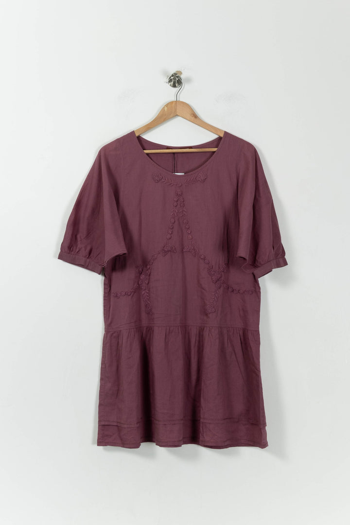 Robe Courte Bordeaux - Taille L/40 de la marque Comptoir des Cotonniers | PLY0704 - Vendu par Paradigme - Image 2