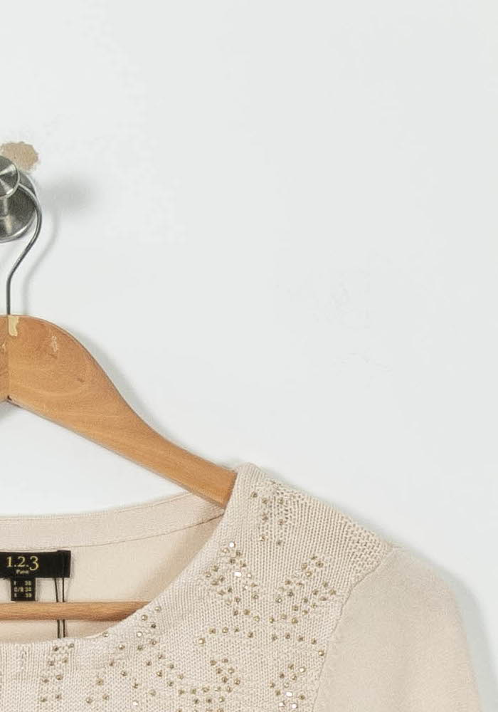 Pull Beige - Taille S/36 de la marque Maison 123 | PLY0713 - Vendu par Paradigme - Image 3