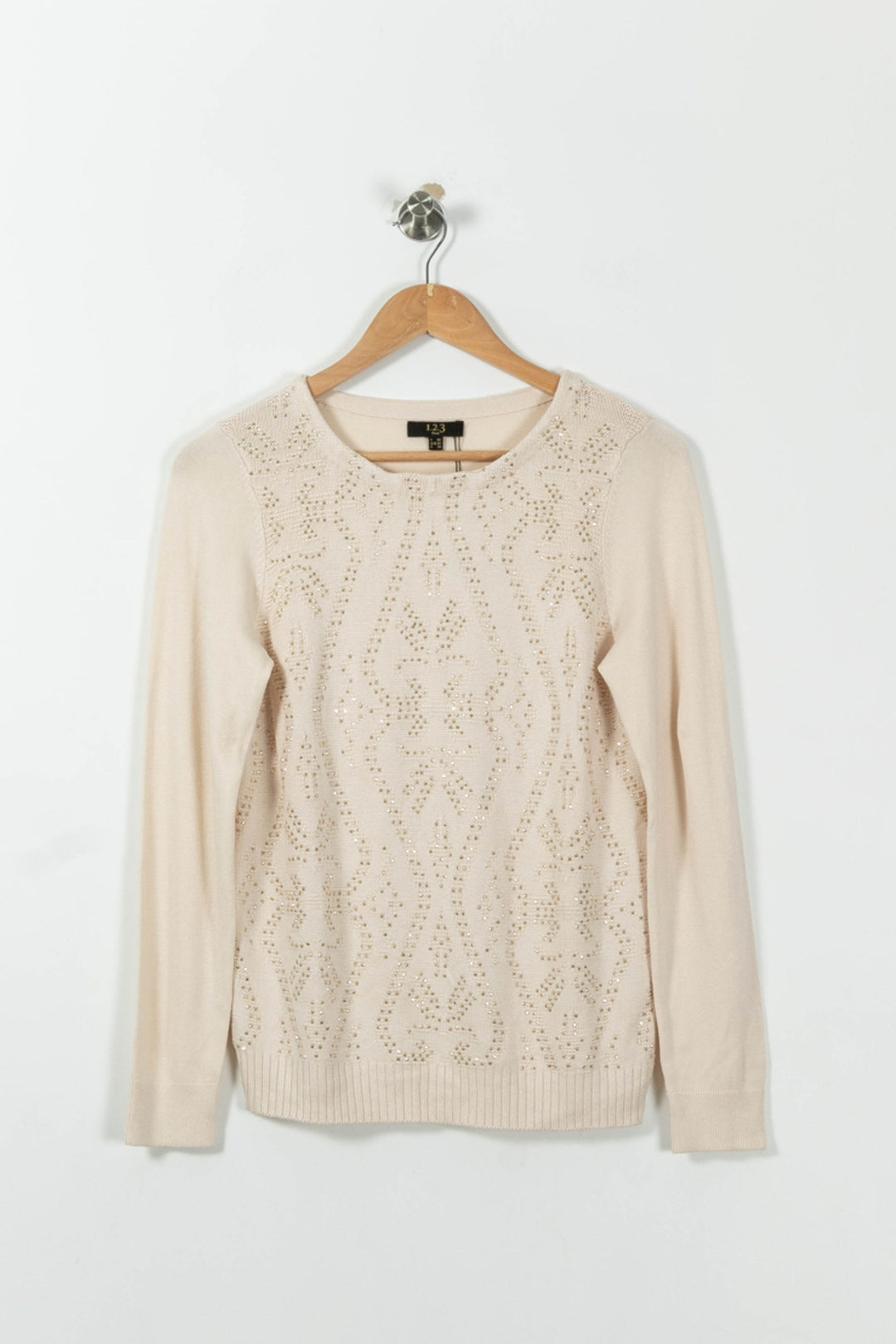 Pull Beige - Taille S/36 de la marque Maison 123 | PLY0713 - Vendu par Paradigme - Image 2