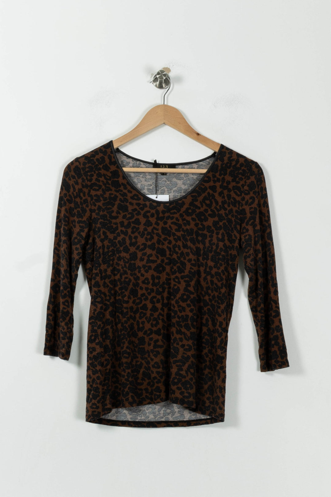 Pull Léopard Marron et Noir - Taille S/36 de la marque Maison 123 | PLY0714 - Vendu par Paradigme - Image 2
