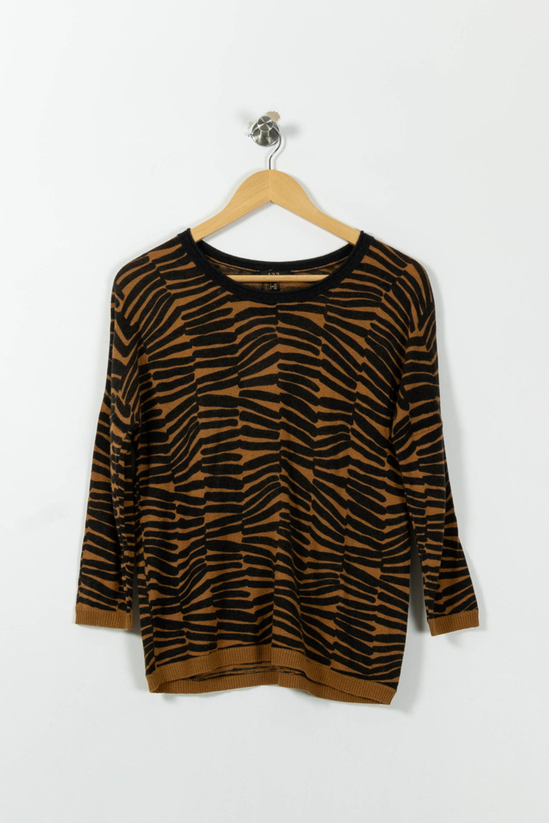 Pull Marron et Noir - Taille M/38 de la marque Maison 123 | PLY0715 - Vendu par Paradigme - Image 2
