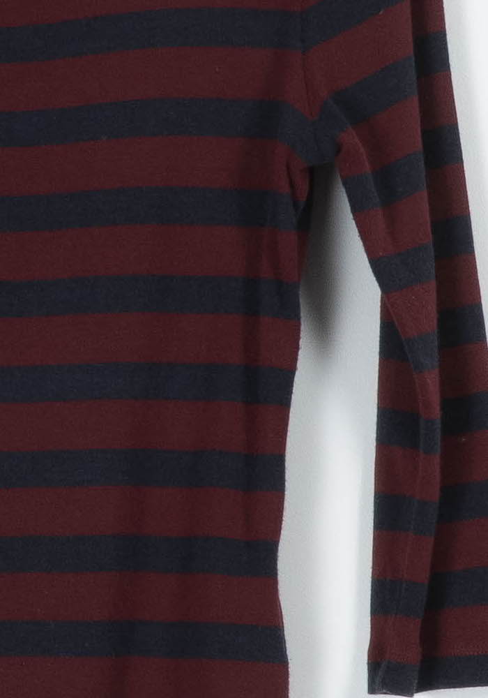 Marinière Bordeaux et Bleu Marine - Taille S/36 de la marque Maison 123 | PLY0716 - Vendu par Paradigme - Image 3